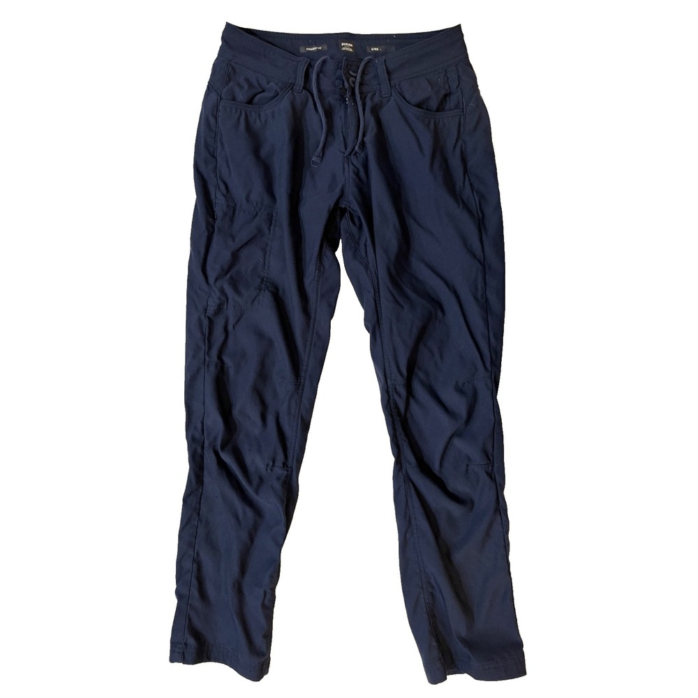 Prana Pants Womens 4 Blue Straight Cargo Hiking Outdoor Gorpcore Utility Pockets